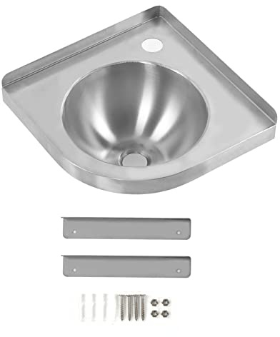Lavandino ad angolo triangolare con finitura spazzolata, cucina, bagno, lavabo, per barca, roulotte,
