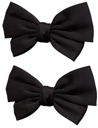 Storneliv 2Pcs Bow Shoe Clips for Women, Black Removable Fashion Shoe Buckle for Flats and Heels, Wedding Party Accessories