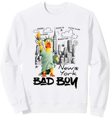 New York City Yellow Rubbe Duck Toy with Statue of Liberty Sweatshirt