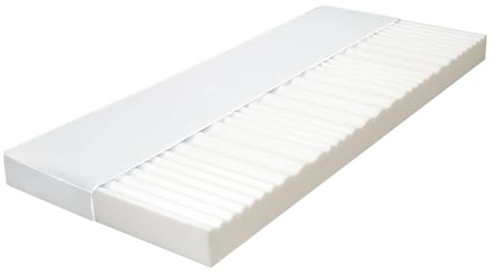 Vanitopaz Madrass, 120 x 200 cm, 7 zoner, PU-skum, 10 cm, H 2, H3, gästsäng, madrass, rullmadrass för sovunderlag i sovrummet, ergonomisk med zonavlastning