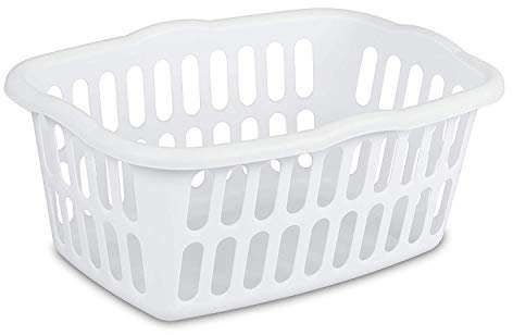 Sterilite Rectangular Laundry Basket, White