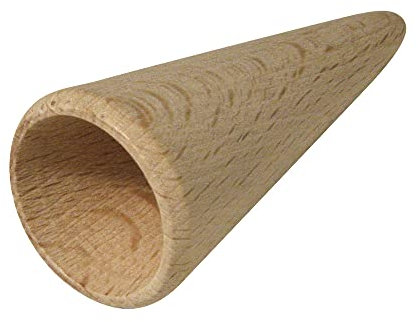 Rayher Schultütenspitzenschutz, Holz, Konus, 25 x 50 mm, Schutz für Schultütenspitze, Spitzenschutz zum Bemalen, rund, für Schultüte 70 cm, Einschulung, Schulbeginn, 6209500