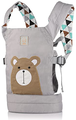 GAGAKU Doll Carrier Baby Doll Accessories Front and Back Cotton for Children - Brown Bear