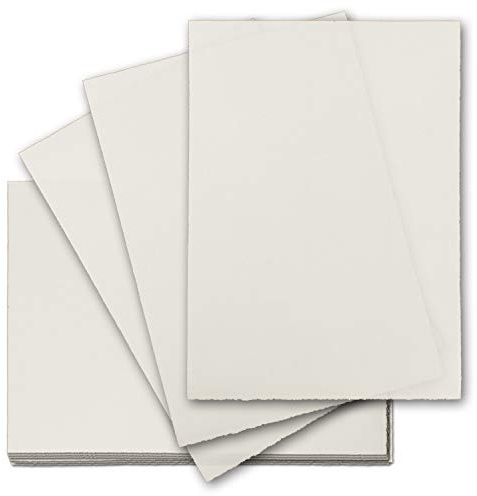 Kontorspapper DIN A4-75 ark brevpapper – utan vattenstämpel – handgjort vintagepapper, 210 x 297 mm, naturvitt