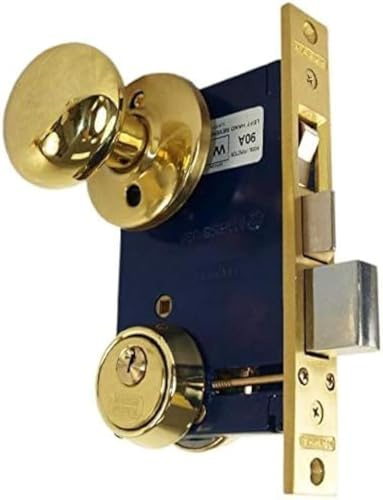 Marks 22AC RHR Double Cylinder Iron Gate Ornamental Mortise Lock Set with 2-1/2 Backset