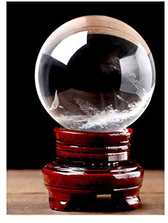 caihuashopping Fotokugel Natural White Crystal Ball Kristall Glaskugel mit Grundträgern Feng Shui Kugel Günstige Übertragung Feng Shui Kaiguang Ballverzierungen Glaskugel Fotografie (Size : 5cm)