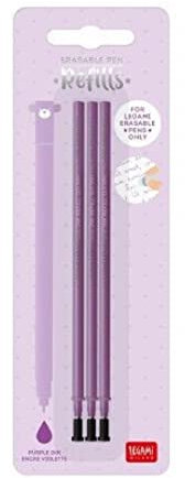 Legami Ricarica Penna Gel Cancellabile Viola Fine 3 Pezzi