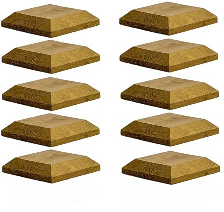 Timber Fence Post Cap | Fits 4x4 (100x100mm) Posts | Green | Square Posts | Pack of 10