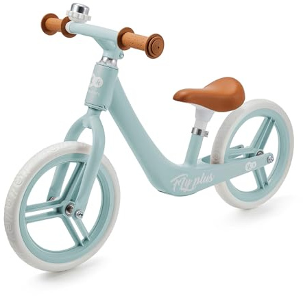 Kinderkraft Fly Plus 2 Bicicleta sin Pedales, Bicicleta Niño 2 años, Bicicleta 2 Ruedas, Bicicleta de Equilibrio, Sillín Ajustable, con Accesorios, con Freno, Ruedas Grandes, 35 kg, Azul