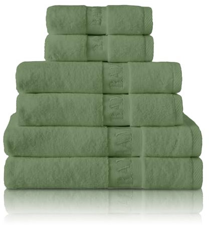 GC GAVENO CAVAILIA Bamboo Bath Sheet Extra Large (90x140cm) - 500 GSM Super Water Absorbent Towels Large Bamboo Towels 2 Pack (60% Bamboo, 40% Cotton) - Extra Soft Towel Bath Sheets - Green