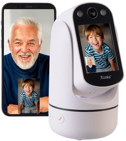 7links Videotelefonie: 2in1-WLAN-Überwachungskamera & Video-Telefon, IPS-Display, Pan-Tilt (Videotelefon, Ueberwachungskamera, PC)