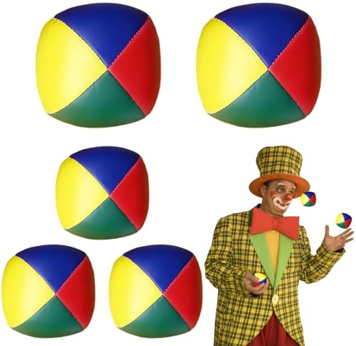 TZMFHD Juggling Balls, 5Pcs 5cm Juggling Balls for Adults and Children, Soft Durable Ball for Beginners, Indoor and Outdoor Playing Practice, Skill Training
