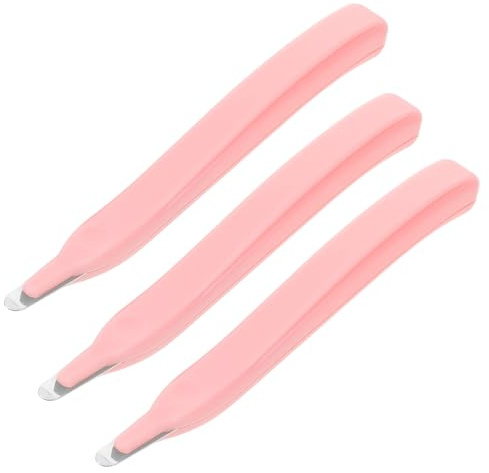 MUCKLILY 3pcs Pink Staple Remover Set, Heavy Duty Metal Staple Puller Tools with Flat Puller Stick for School Office Home Use