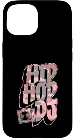 Custodia per iPhone 15 Hip Hop DJ Rap Estetica Giradischi Grafica
