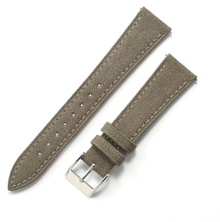 Run Ken Bracelet De Montre Vintage En Toile À Voile 20 Mm 22 Mm, Tissu Et Cuir, Style Rétro, À Dégagement Rapide, For Homme