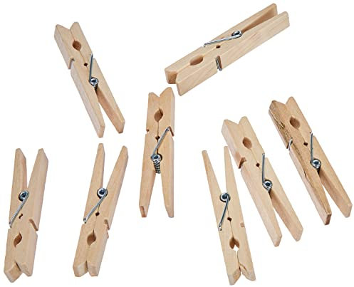 Lot de 100 Pinces à Linge en Bois Rayher - Idéal pour Loisirs Créatifs & Scrapbooking, Beige