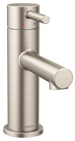 Moen 6190BN Align One-Handle High-Arc Bathroom Faucet with Drain Assembly, Brushed Nickel