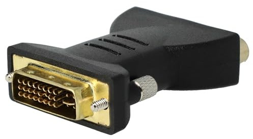 vhbw adattatore da DVI a RCA compatibile con il collegamento di sistemi DVI a dispositivi RCA - 3RCA Composite Video Converter, nero