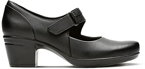 Clarks, Emslie Lulin Dress Pump, Damenschuhe, Schwarz Leder, 41.5 EU