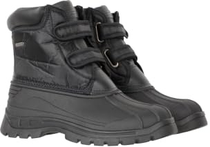 Mountain Warehouse Grit Womens Short Muck Boots - Lightweight & Comfortable Shoes, Cushioned Footbed, Hook & Loop Fastening - Spring Summer, Walking & Outdoors Black Adult Shoe Size 6