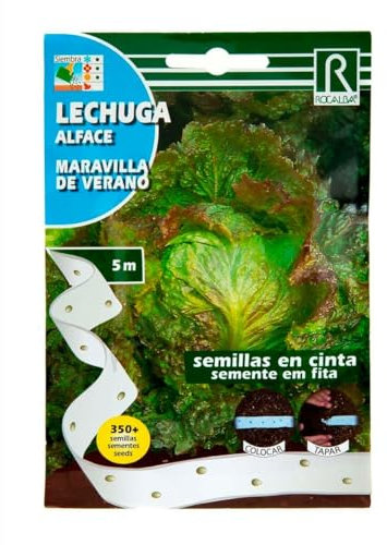 Semillas PRE SEMBRADAS en tiras. Lechuga