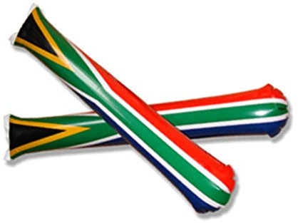 1 Paar (2 Stück) Airsticks / Klatschstangen / Lärmschläger SÜDAFRIKA (Lärm-Schläger - Applaus-Schlauch - Bäng Bäng / BängBäng - Pong Pong / PongPong)