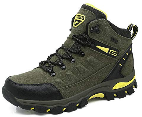 WOWEI Scarpe da Escursionismo Arrampicata Sportive All'aperto Traspiranti Trekking Sneakers da Donna Uomo,8019 Verde,42 EU