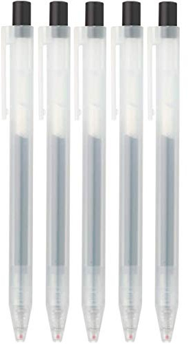 Moma Muji Smooth Writing Gel Ink Penna a sfera Tipo di battitura, nero 0,5 mm (Giappone importazione) (5)