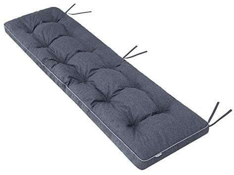 Bänkkudde dyna kudde stoppning bänkkudde utomhus – Bänkdyna för bänkar i hus och trädgård sittdyna – 180 x 50 cm marinblå
