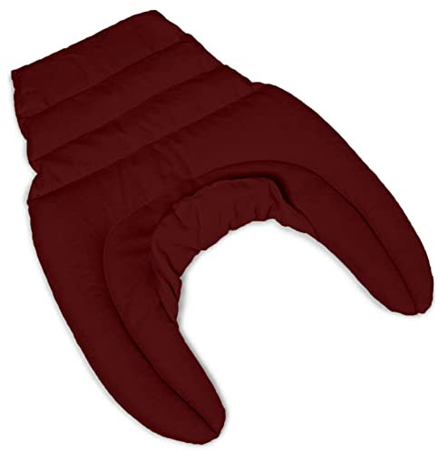 Raps-Nackenhörnchen HWS - Nacken + Schultern + Rücken - Rapssamenkissen - Nackenkissen Wärmekissen - Nacken Kissen, Rapskissen weinrot