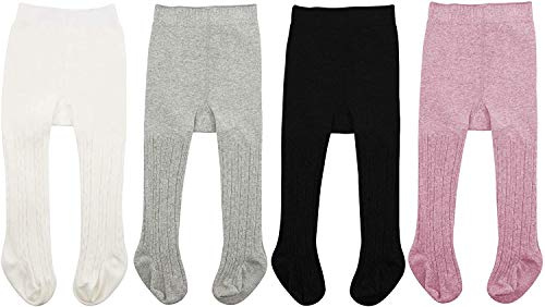 Zando Medias para bebé niña de 0-4 años Medias de gateo para bebé Leggings de bebé Medias térmicas Niños Medias de ballet para niñas, 2-4 Jahre