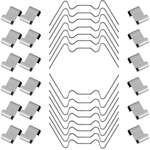 120 Stück Gewächshausklammern, Extra Dick 1,6 mm Gewächshaus Clip Rostfrei 60x W Gewächshaus Klammern + 60 x Z Clips Klammern Sturmfest, Gewächshaus Zubehör für Hohlkammerplatte Befestigung