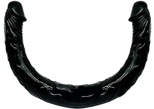 Double Ended Dildo, 43cm Super Long Double Dong, Flexible Realistic Double-Sided Dildo Penis, Sex Toys for Couple Men Women Lesbian Gay Play/Black, 1.0 Count