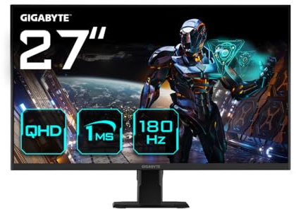 Gigabyte GS27QA 27 Monitor da Gioco QHD - 2560 x 1440, 180Hz, 1ms, 300 cd/m², FreeSync, HDR Ready, HDMI 2.0, Displayport 1.4