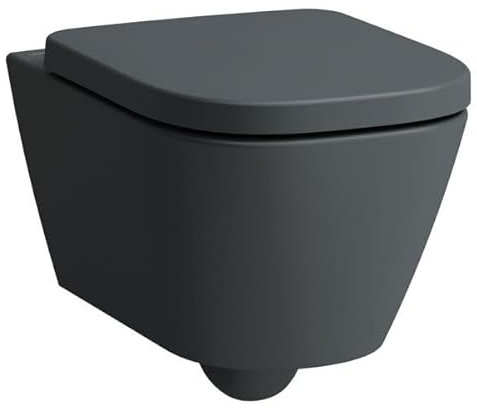 Laufen Meda WC suspendu Advanced, sans rebord, Silent Flush, 360x540mm, fixation cachée chasse deau basse, H8201107580001, Couleur: graphite mat