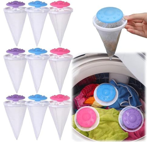 Pet Hair Remover Washing Machine, Washing Machine Lint Catcher, Pet Hair Remover for Laundry and Floating Hairs Filtering Mesh, Reusable Laundry Lint Remover Filter for Washing Machine (9pcs)