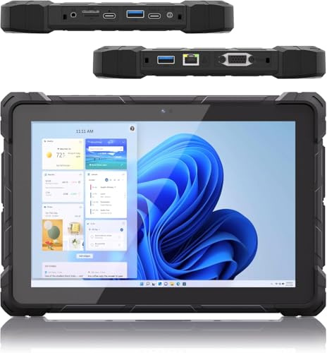HEIGAOLAPC Rugged Tablet PC 10.1 Rugged Tablet, Windows 11 N100 8GB RAM 128GB ROM, 8000mAh Battery, FHD Display, IP67 Waterproof, 4G LTE GPS, WiFi 5 Bluetooth 5.0, for Outdoor Industrial Field Work