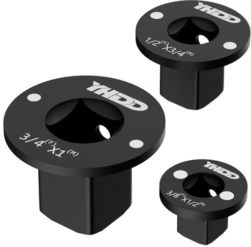 Set di Adattatori per Bussole a Impatto a Basso Profilo, da 1 a 3/4, da 3/4 a 1/2, da 1/2 a 3/8, da 3/8 a 1/4 - Design Magnetico, Compatibile con Bussole/Chiavi/Trapani a Batteria - 3 Pezzi