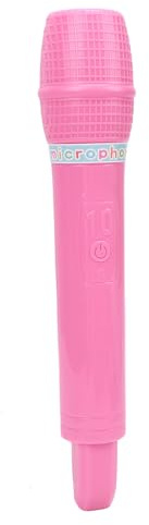 Generic Microphone Toy, Plastic Pretend Microphone Prop for Speech Practice with Realistic Texture, for Cosplay Birthday Party Stage Performance Classroom Activities (Pink)