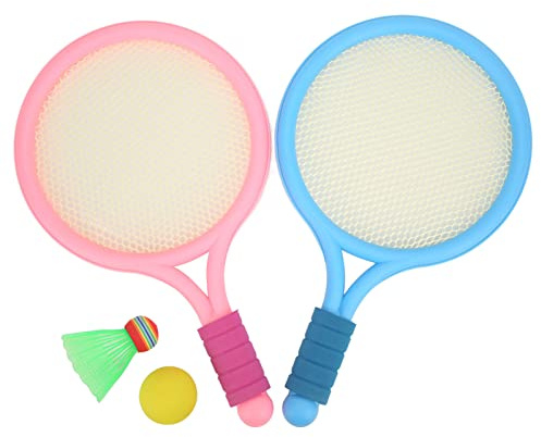 Mavaol 1 Coppia Racchetta da Badminton per Bambini Racchetta da Tennis Esercizio Equilibrio Racchetta per Bambini Racchetta per Bambini Carina con Palla di Gomma da Badminton