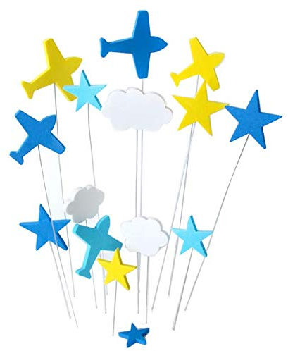 AILEXI 17 Zählt Alles Gute Zum Geburtstag Kuchen Dekorieren Topper - Flugzeuge