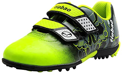 rismart TieBao Fußballschuhe Unisex Kinder Kunstrasen Indoor Fussballschuhe Jungen Grün, 30