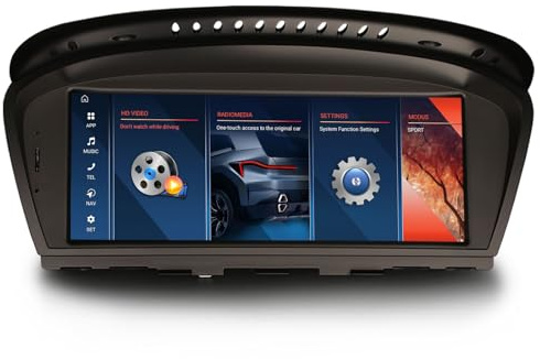 Erisin 8-kärna 4 GB 64 GB Qualcomm bilradio Android 14 GPS navigationsenheter för BMW E90 E91 E92 E93 E60 E61 E63 E64 CIC system Bluetooth 5.1 trådlös Carplay Android Auto TPMS WiFi 4G DSP DAB+ Canbus