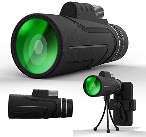 16x50 kompakt högeffekts vattentät monokulär med smartphonehållare och stativ för vuxna, linsprisma bärbart monokulärt sikte för fågelskådning Jakt Fotvandring T