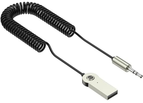 Tiardey Car Bluetooth 3,5 mm Adapter Aux Bluetooth Adapter Audio Car Kit USB Adapter för bil eller hem stereomusik Streaming Stöder handsfreesamtal