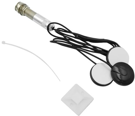 Alnicov självhäftande pickup Piezo 6,35 mm Jack Disc 3-givare mikrofon för akustisk gitarr Ukulele Mandolin Banjo Violinstränginstrument