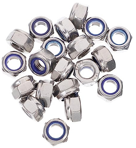 HAWILLOSCH 20piezas Tuercas Hexagonales De Seguridad Con Inoxidable Fijaciones Estables y Proyectos De y Profesional