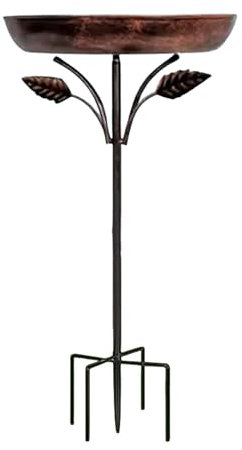 Vogeltränke Stehend Vogelbad Garten Metall Vogeltränke Winterfest Wassertränke für Wildvögel Wassertränke, Vogelbad, Futterstelle, Balkon, Garten