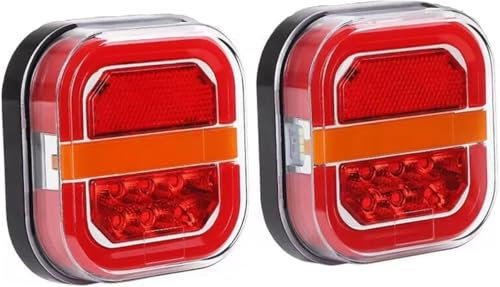 Pelinuar 2025 Upgrade Trailer Lights Kit,Magnetic Tail Lights for Trailer,LED Rear Tail Lights Dynamic Stop Brake Indicator Lamp Trailer Truck,Utility Boat Trailer LED Submersible Kit