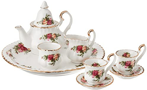 Royal Albert OCRFUN22117 Old Country Roses Le Petite Service à thé 9 pièces en porcelaine Multicolore